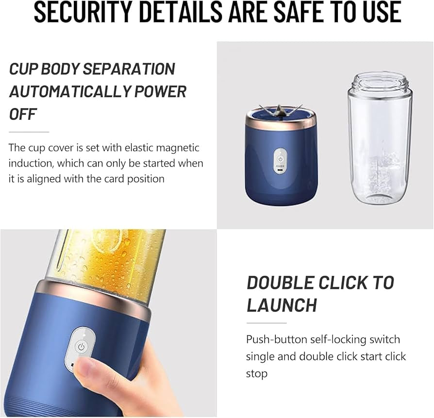 Portable Juicer Blender with Shaker Bottle,