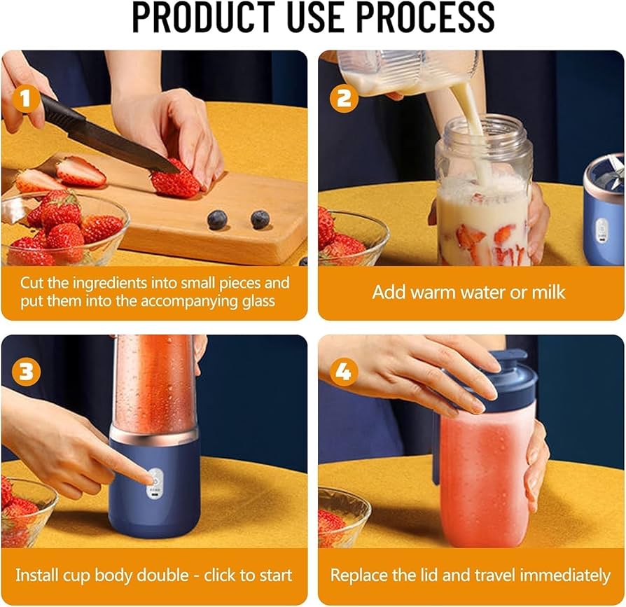 Portable Juicer Blender with Shaker Bottle,